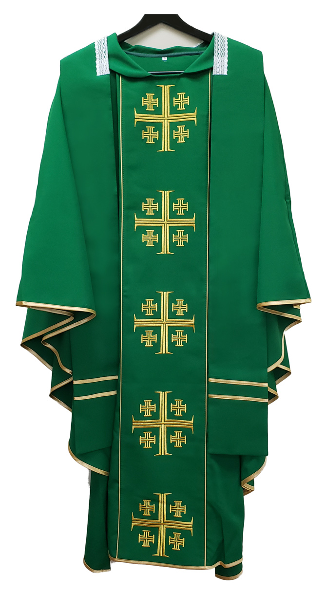 JERUSALEM CROSS VESTMENT - GREEN